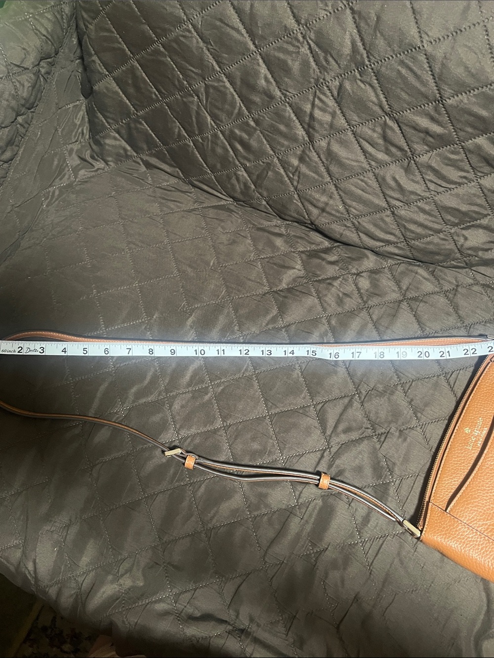 kate spade Pebbled Leather Crossbody Bag - Camel - Picture 9 of 10